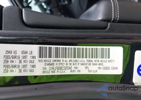 2014 Jeep Grand Cherokee Limited from USA, damaged, VIN 1C4RJFBG8EC325342